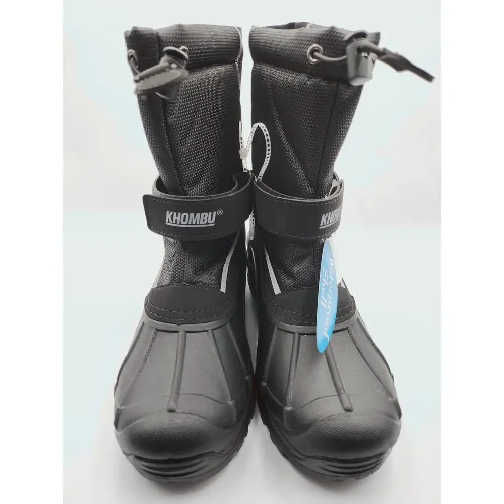 size 7 Khombu Men's Black Winter Boots Waterproof new